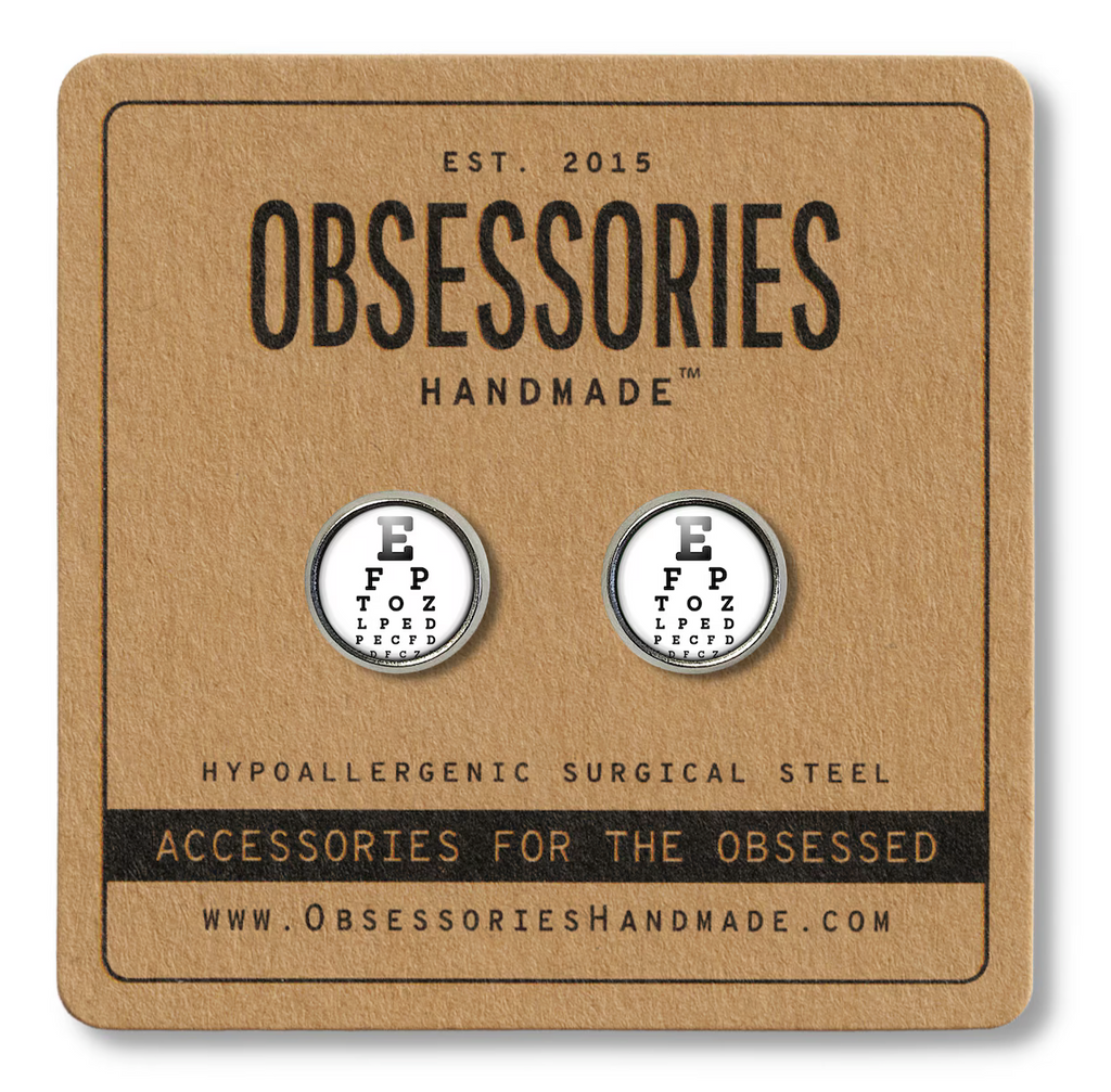 Eye Chart Stud Earrings