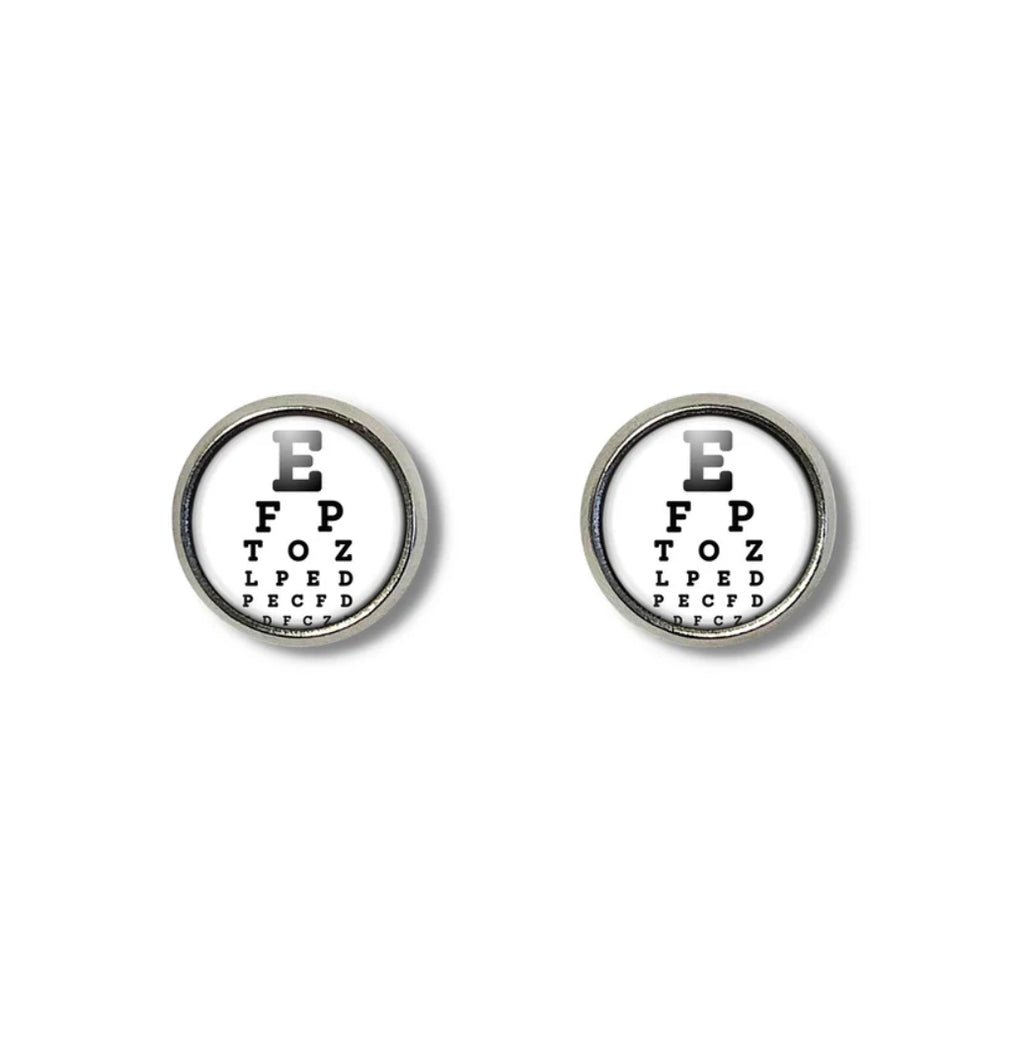 Eye Chart Stud Earrings