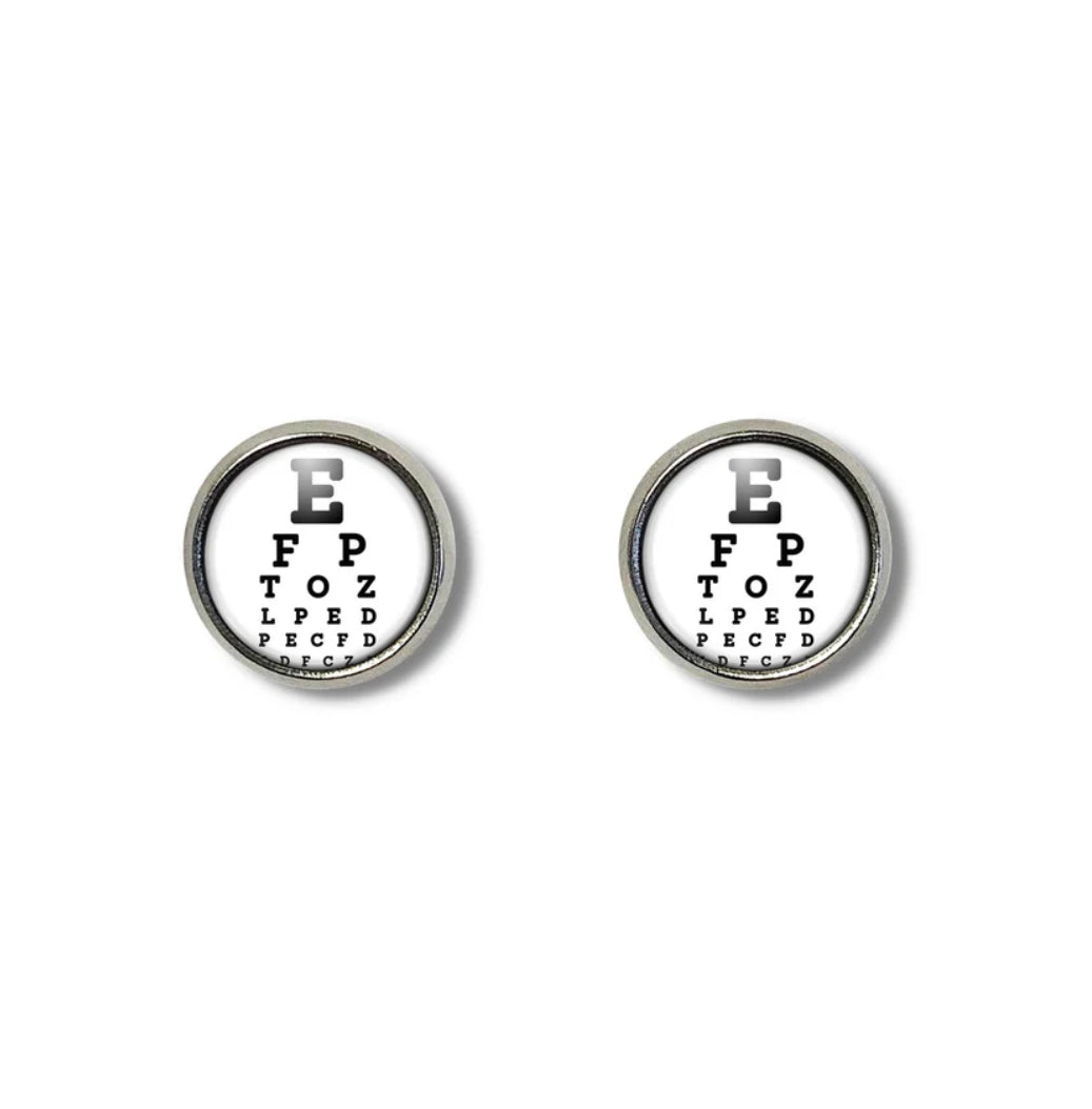 Eye Chart Stud Earrings